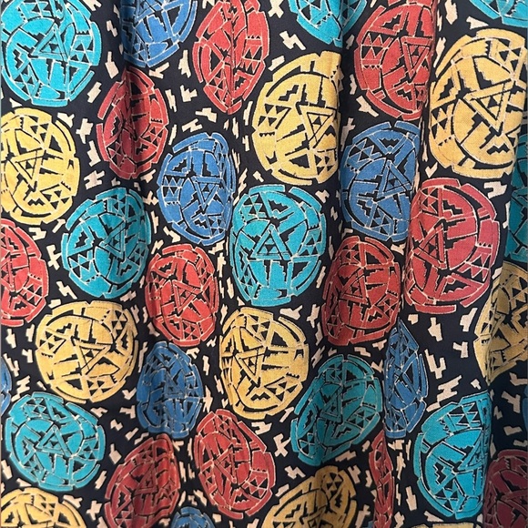 VINTAGE Flowy Midi Skirt Pockets Elastic Waist Large - Picture 3 of 8